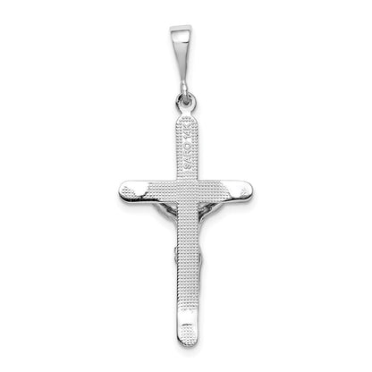 14k White Gold Crucifix Pendant