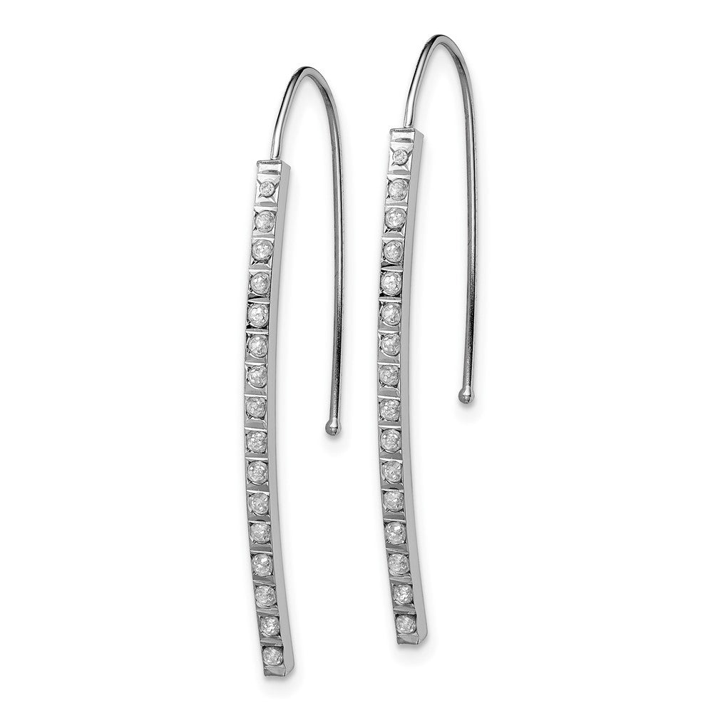 14K White Gold Diamond Earrings