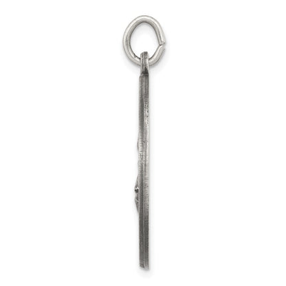 Sterling Silver Antiqued Saint Florian Medal Pendant