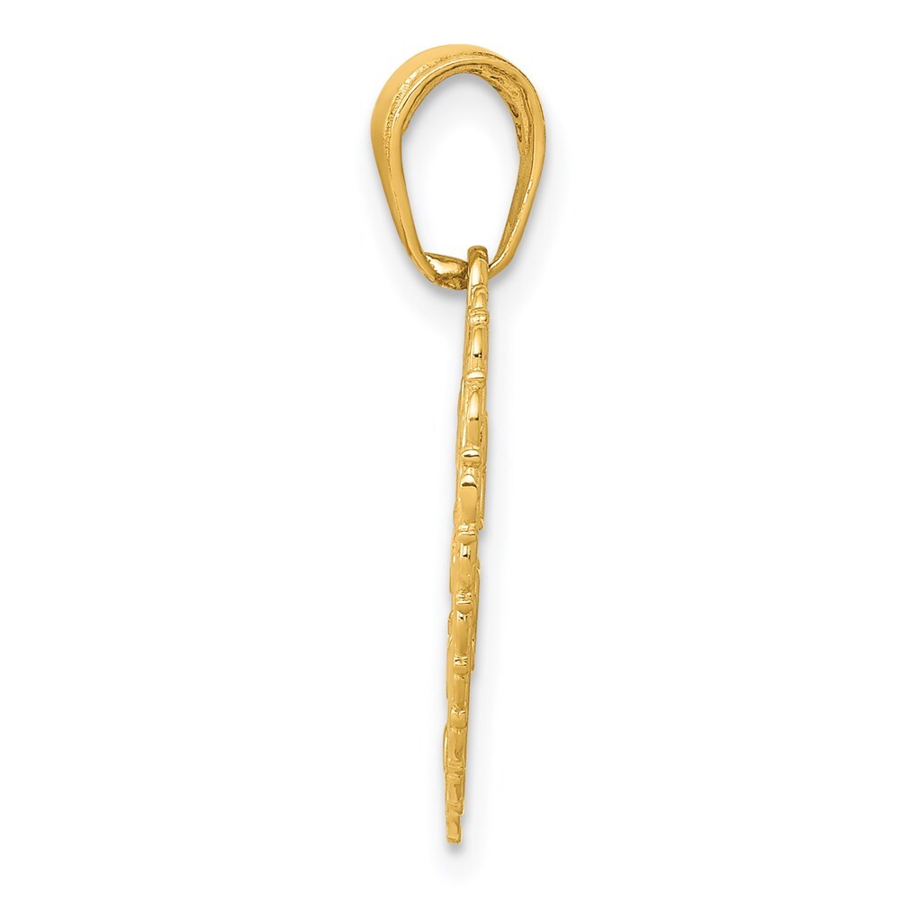 14k Yellow Gold Reversible FOR MY SISTER-FRIENDS FOREVER Pendant for Women