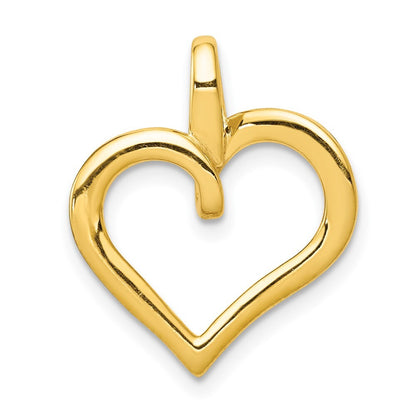 14k Yellow Gold 1/10ct. Diamond Heart Pendant for Women