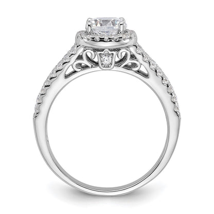 Sterling Silver Rhodium-plated & CZ Ring