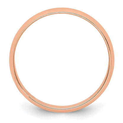 14k Rose Gold 4mm Lightweight Half Round Wedding Band Ring Size 9