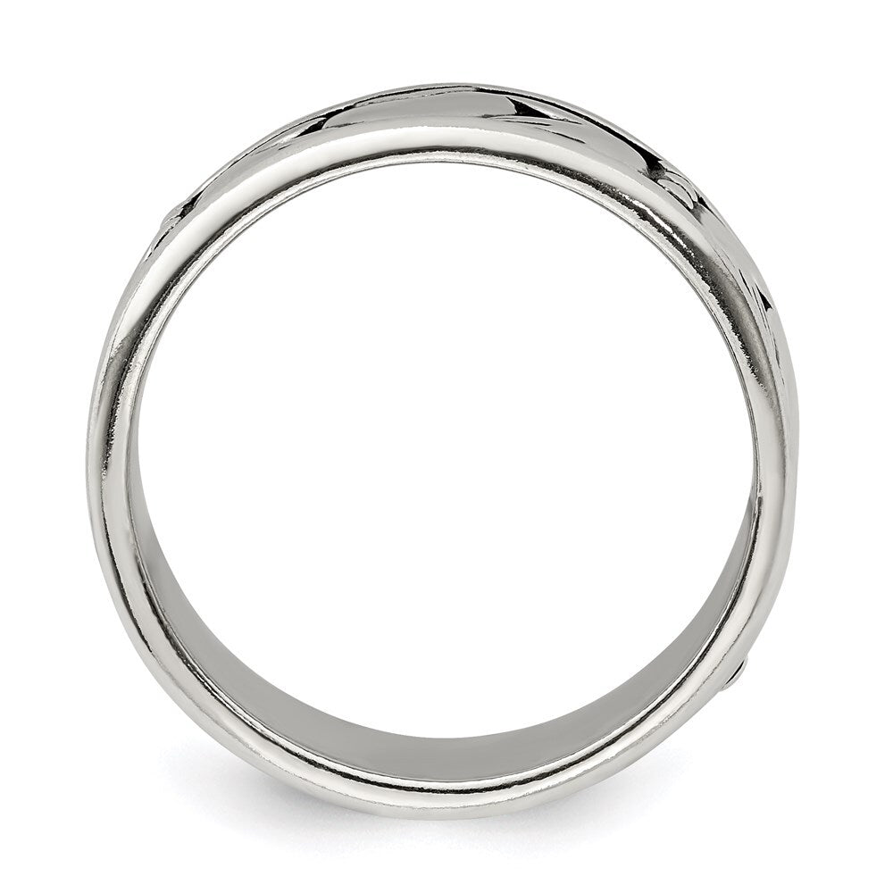 Sterling Silver Claddagh Design Ring Size 10