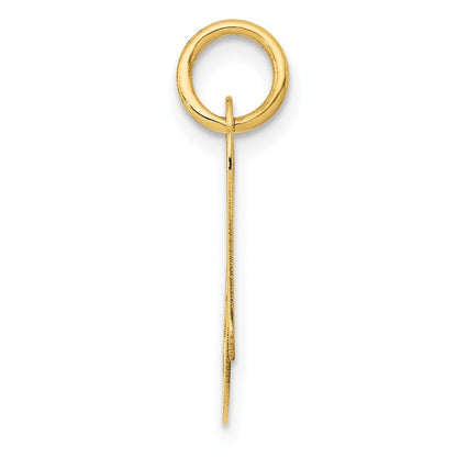14k Yellow Gold Small Fancy Script Letter A Initial Charm