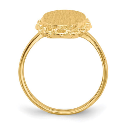 14K Yellow Gold 16.0x9.0mm Open Back Signet Ring