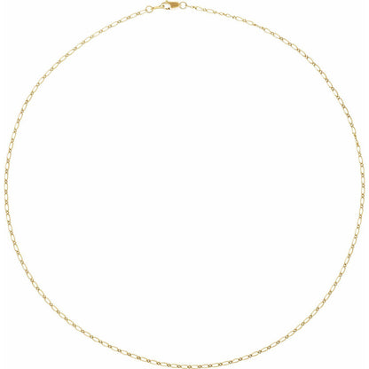 14k Yellow Gold 1.5 mm Figaro 16" Chain Necklace Fine Gift for Women