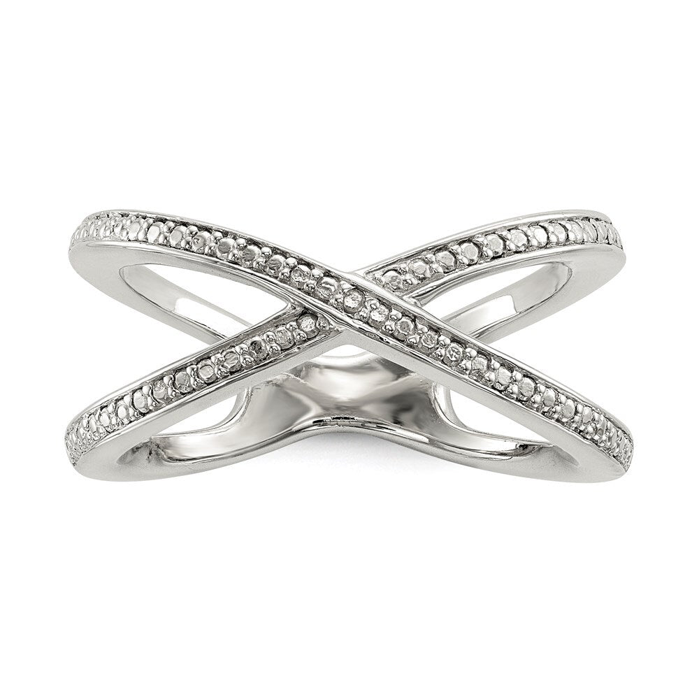 Sterling Silver Diamond Accent Ring Size 7