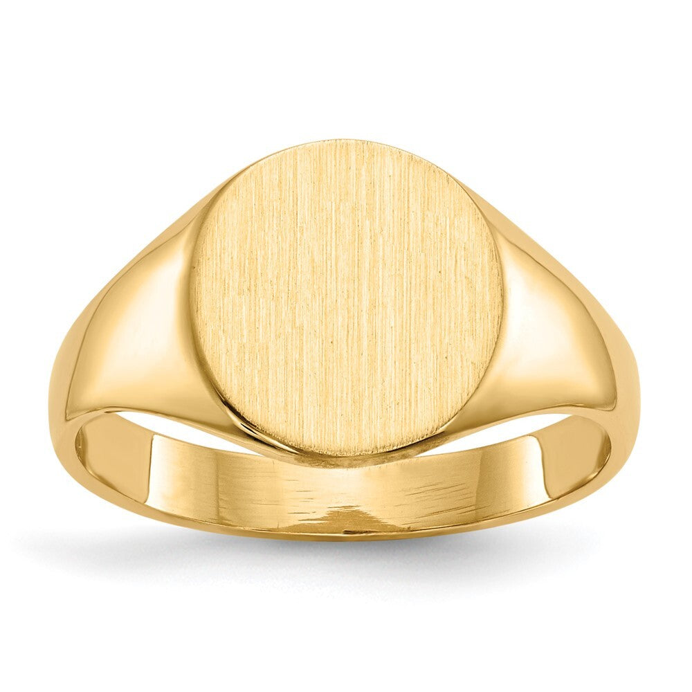 14K Yellow Gold 9.5x10.0mm Closed Back Signet Ring