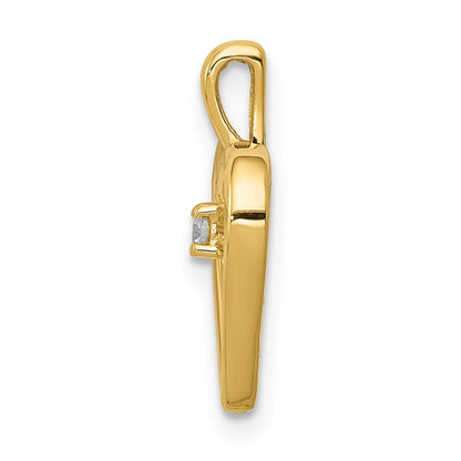 14k Yellow Gold Heart Pendant Mounting for Women