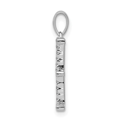 14k White Gold Diamond Letter E Initial Pendant for Women