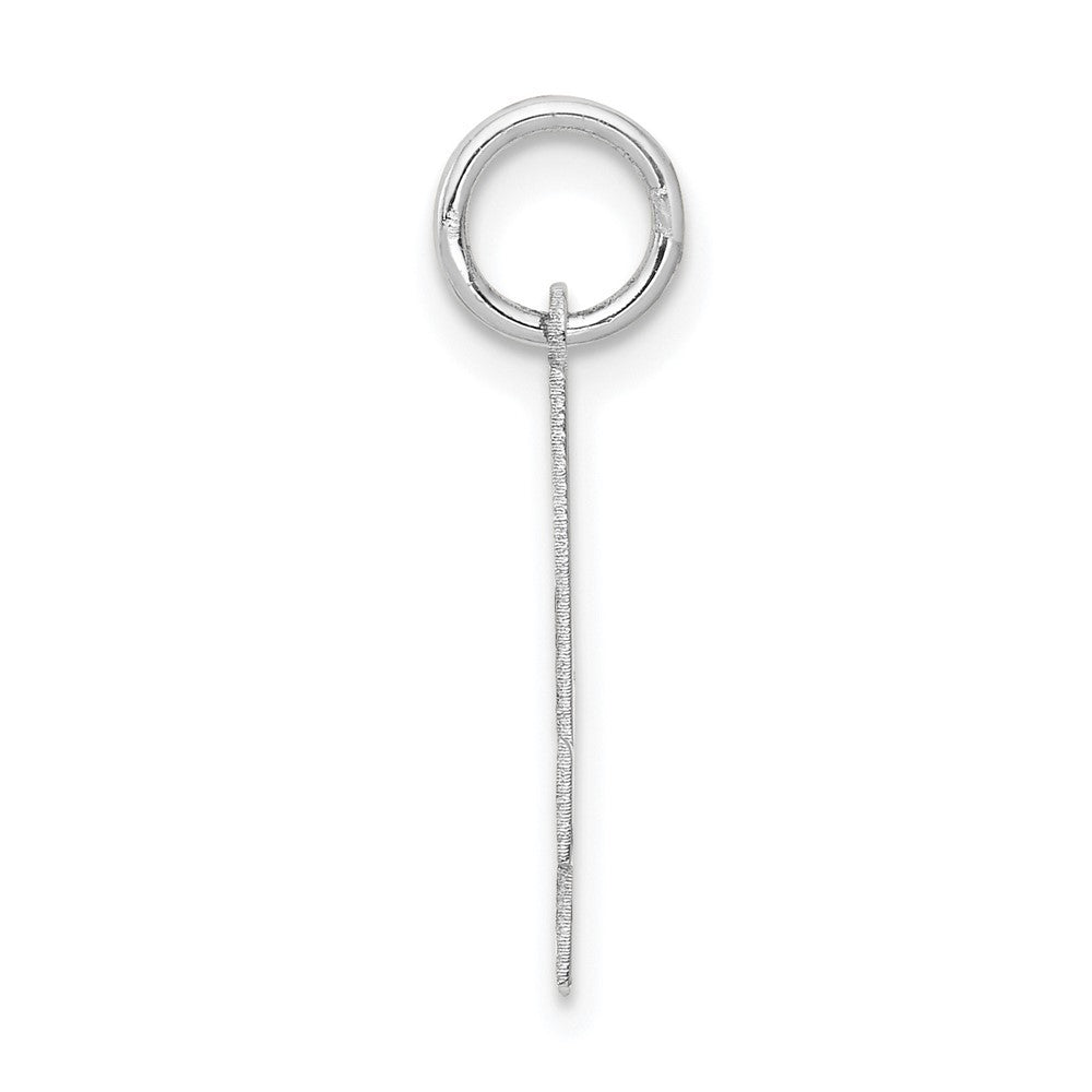 14K White Medium Satin Number 4 Charm