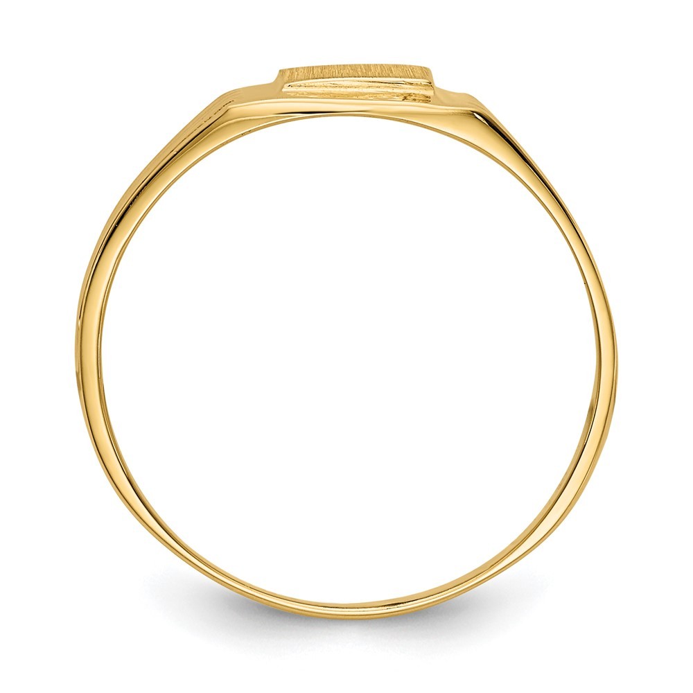 14k Yellow Gold 5.25x4.75mm Open Back Signet Ring
