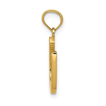 14k Yellow Gold Gold Polished Horseshoe Pendant for Women