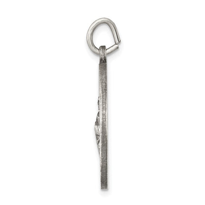 Sterling Silver Antiqued Saint Jude Thaddeus Medal Pendant