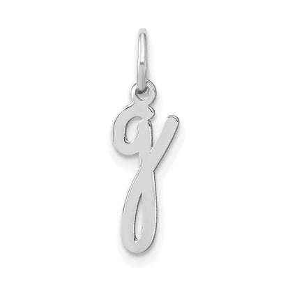 14k White Gold Lower case Letter G Initial Charm Pendant for Women