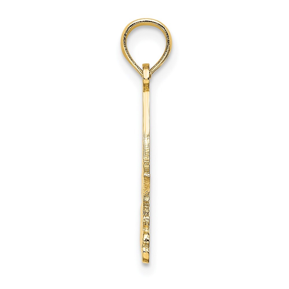 14k Yellow Gold I LOVE STONE HARBOR Sailboat Charm Pendant for Women