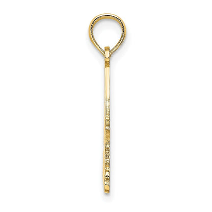 14k Yellow Gold I LOVE STONE HARBOR Sailboat Charm Pendant for Women