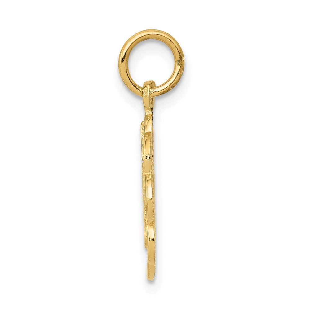 14k Yellow Gold I LOVE CATS Charm