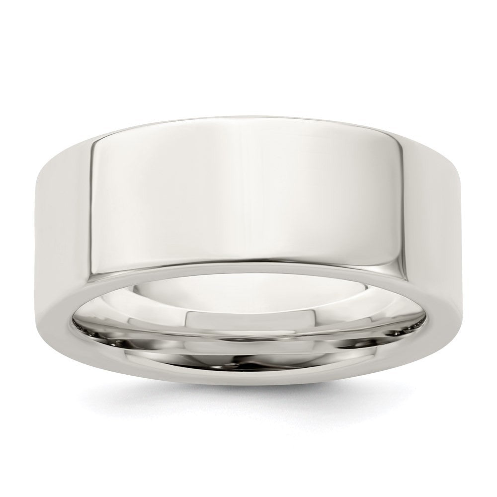 Sterling Silver 8mm Comfort Fit Flat Size 6.5 Band Ring