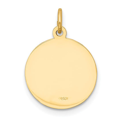 14k Yellow Gold Our Lady of Loreto Medal Charm Pendant for Women