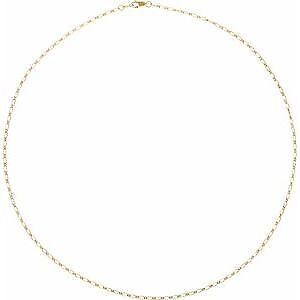 14k Yellow Gold 1.5 mm Figaro 18" Chain Necklace