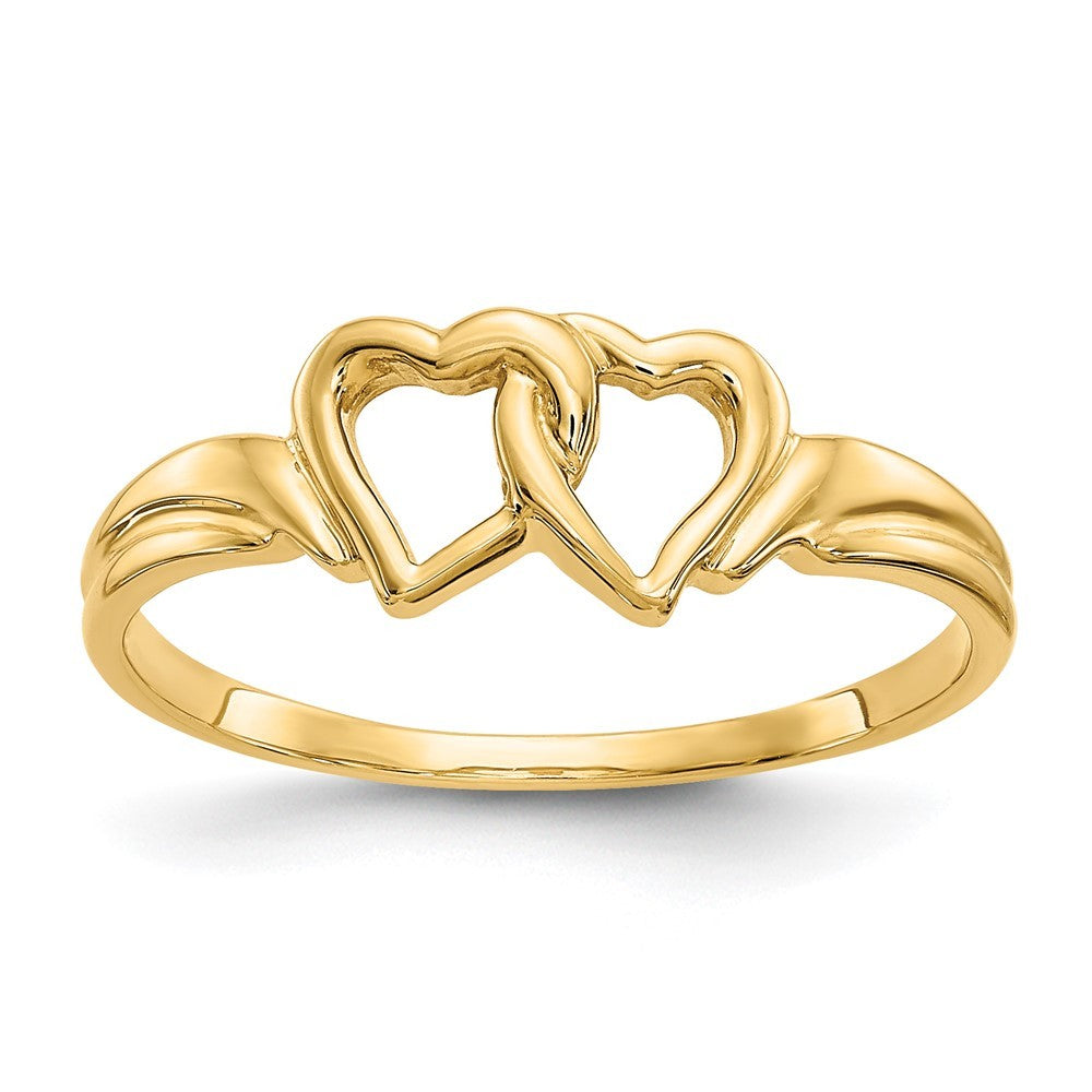 14k Yellow Gold Heart Ring