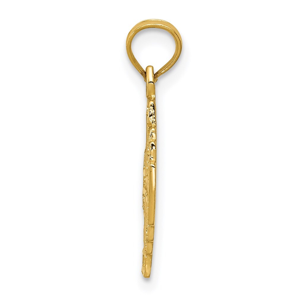 14k Yellow Gold Jerusalem Cross Pendant for Women