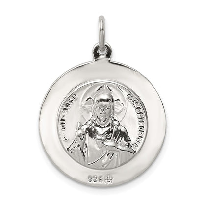 Sterling Silver Queen of the Holy Scapular Medal Pendant