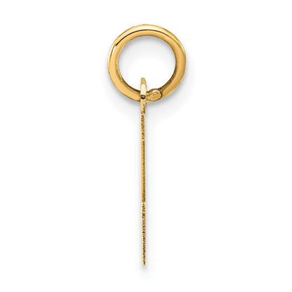 14k Yellow Gold Small Block Initial Z Charm Pendant for Women