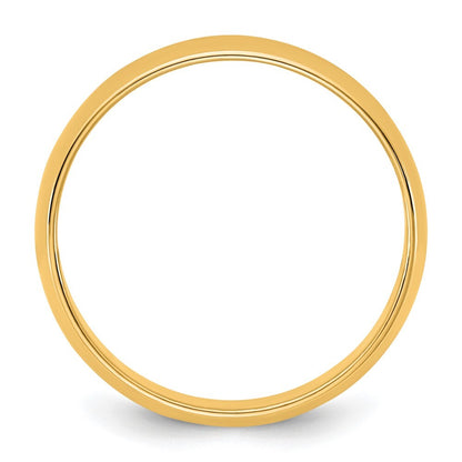 14K Yellow Gold 5.5mm LTW Half Round Band Size 8