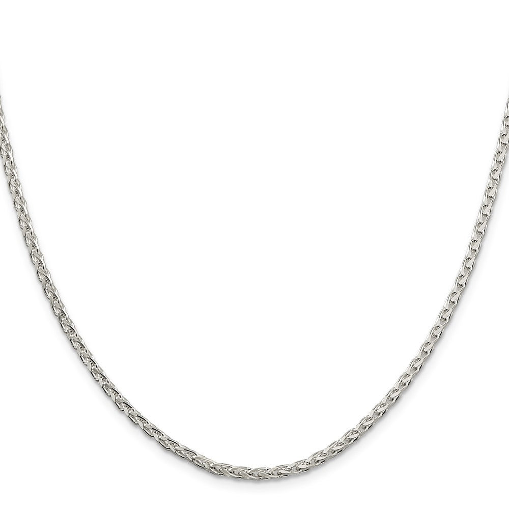 Sterling Silver 2.75mm Diamond-cut Spiga Chain Necklace
