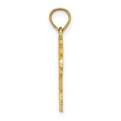 14k Yellow Gold JAMAICA Under Palm Tree Charm Pendant for Women