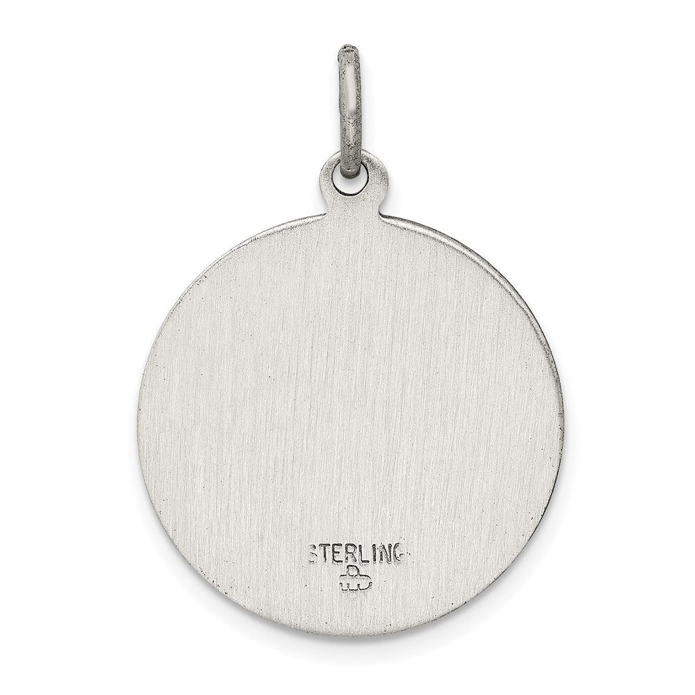 Sterling Silver Antiqued Saint Gerard Medal Pendant