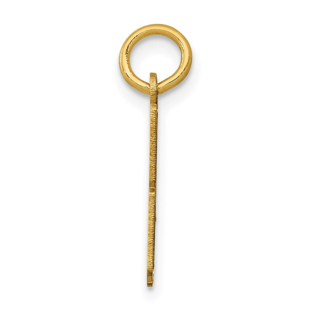 14k Yellow Gold Small Elongated Number 48 Charm Pendant for Women