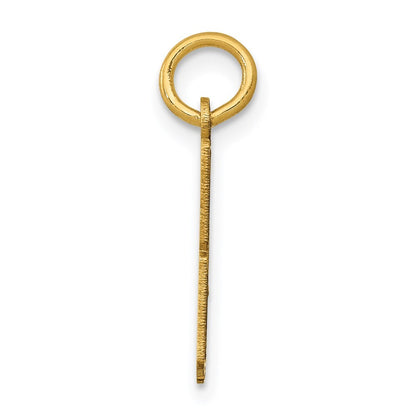 14k Yellow Gold Small Elongated Number 48 Charm Pendant for Women
