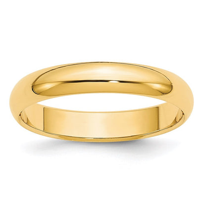 14k Yellow Gold  4mm Half-Round Wedding Band Ring Size 5.5