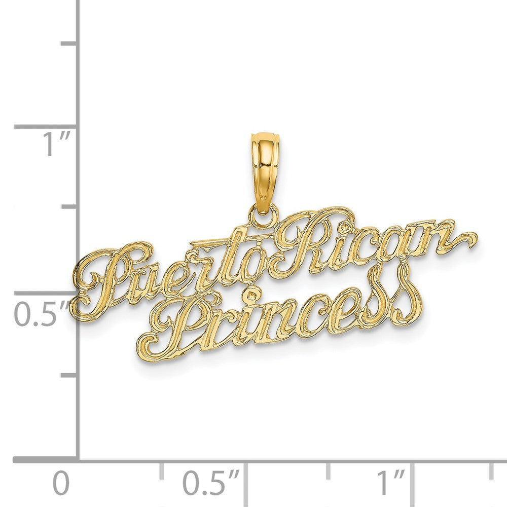 14k Yellow Gold PUERTO RICAN PRINCESS Charm