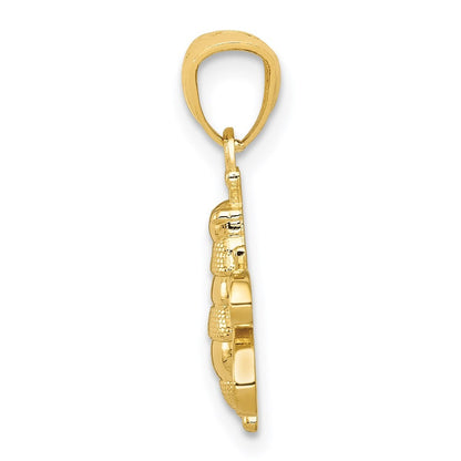 14k Yellow Gold Polished Bee Pendant
