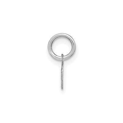 14k White Gold Lower case Letter M Initial Charm Pendant for Women