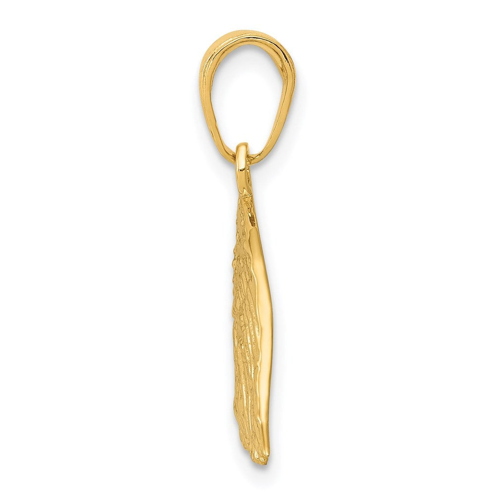 14k Yellow Gold Eagle Head Pendant