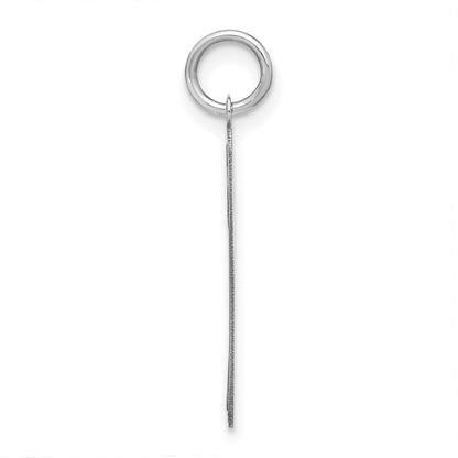 14k White Gold Lower case Letter F Initial Charm Pendant