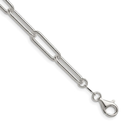 Sterling Silver Polished 5.5mm Paperclip Chain Necklace