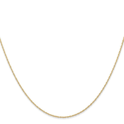 14k Yellow Gold 20 inch Carded .6mm Cable Rope Chain Necklace