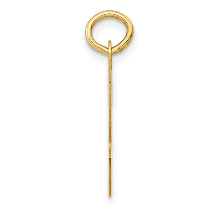 14k Yellow Gold Large Script Letter W Initial Charm Pendant for Women