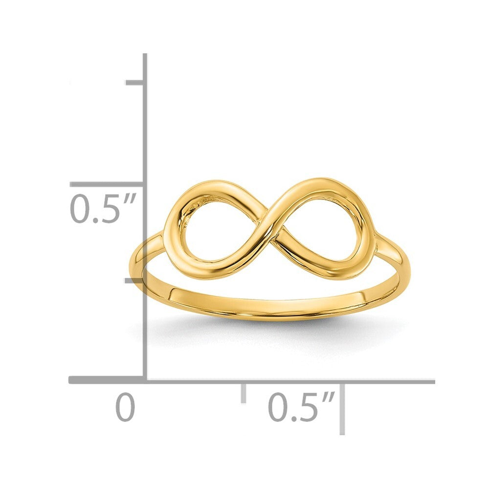 14K Yellow Gold Polished Infinity Ring