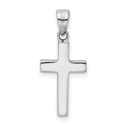 14k White Gold Cross Pendant for Women