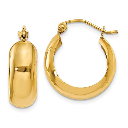 14k Yellow Gold Hoop Earrings