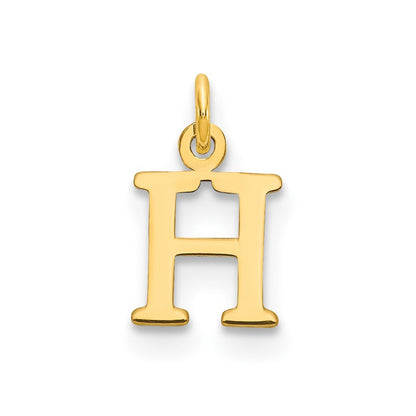 14k Yellow Gold Cutout Letter H Initial Pendant