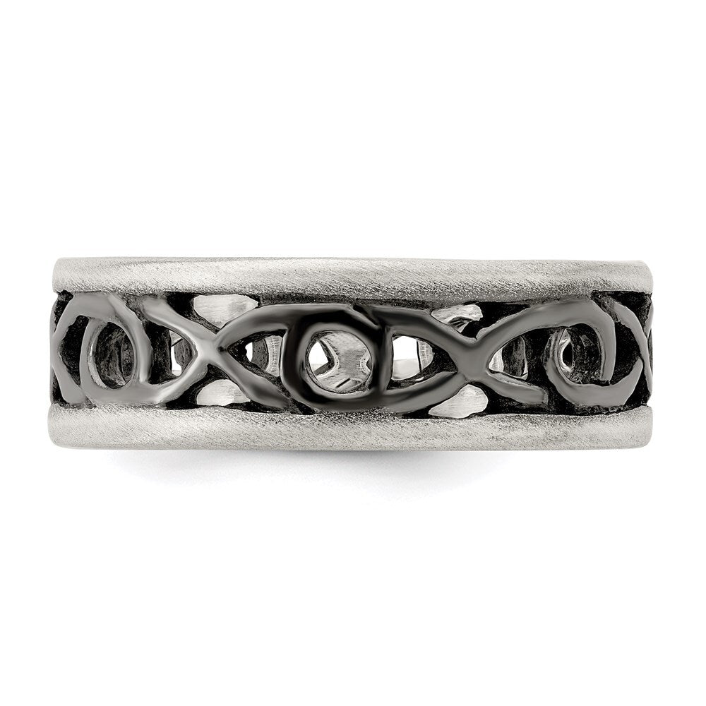 Sterling Silver X&O Design Ring Size 10